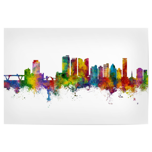 Poster "Fort Lauderdale Florida Skyline" artboxONE - Städte