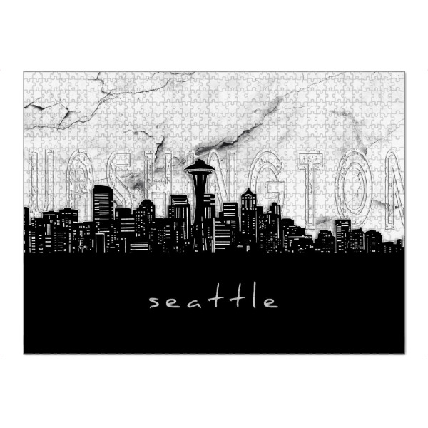 Puzzle Ravensburger "Seattle skyline marble" artboxONE - Städte,Reise,Architektur,Marmor
