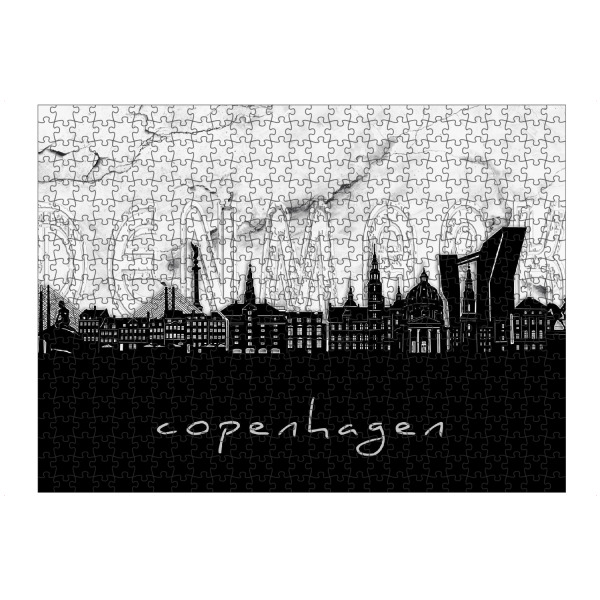 Puzzle Ravensburger "Copenhagen skyline marble" artboxONE - Städte,Reise,Architektur,Städte / København,Marmor
