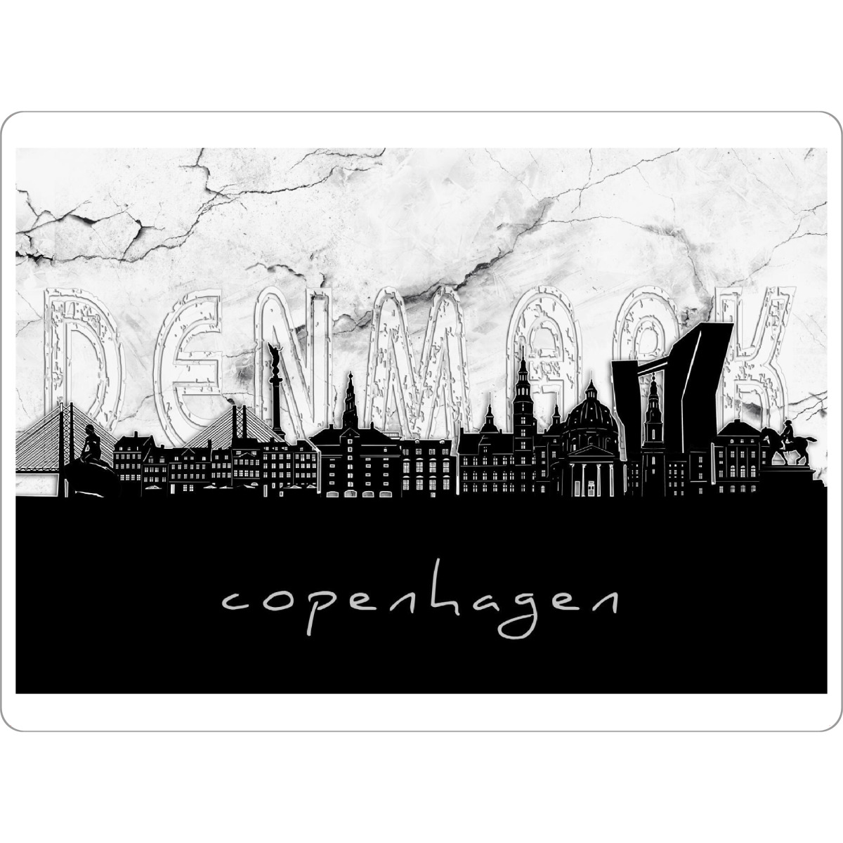 Tischset "Copenhagen skyline marble" artboxONE - Städte,Reise,Architektur,Städte / København,Marmor