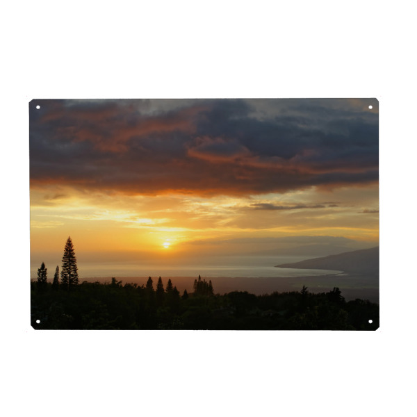 Holzbild "Hawaii - Sonnenuntergang auf Maui" artboxONE - Natur,Reise,Reise / Länder
