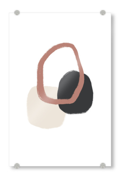 Acrylglasbild "Three Stones - Together" artboxONE - Abstrakt - Abstrakt,Formen,Boho,Bohemian,Minimalismus,Geometrie,Geometry,Forms,Circle,Minimal