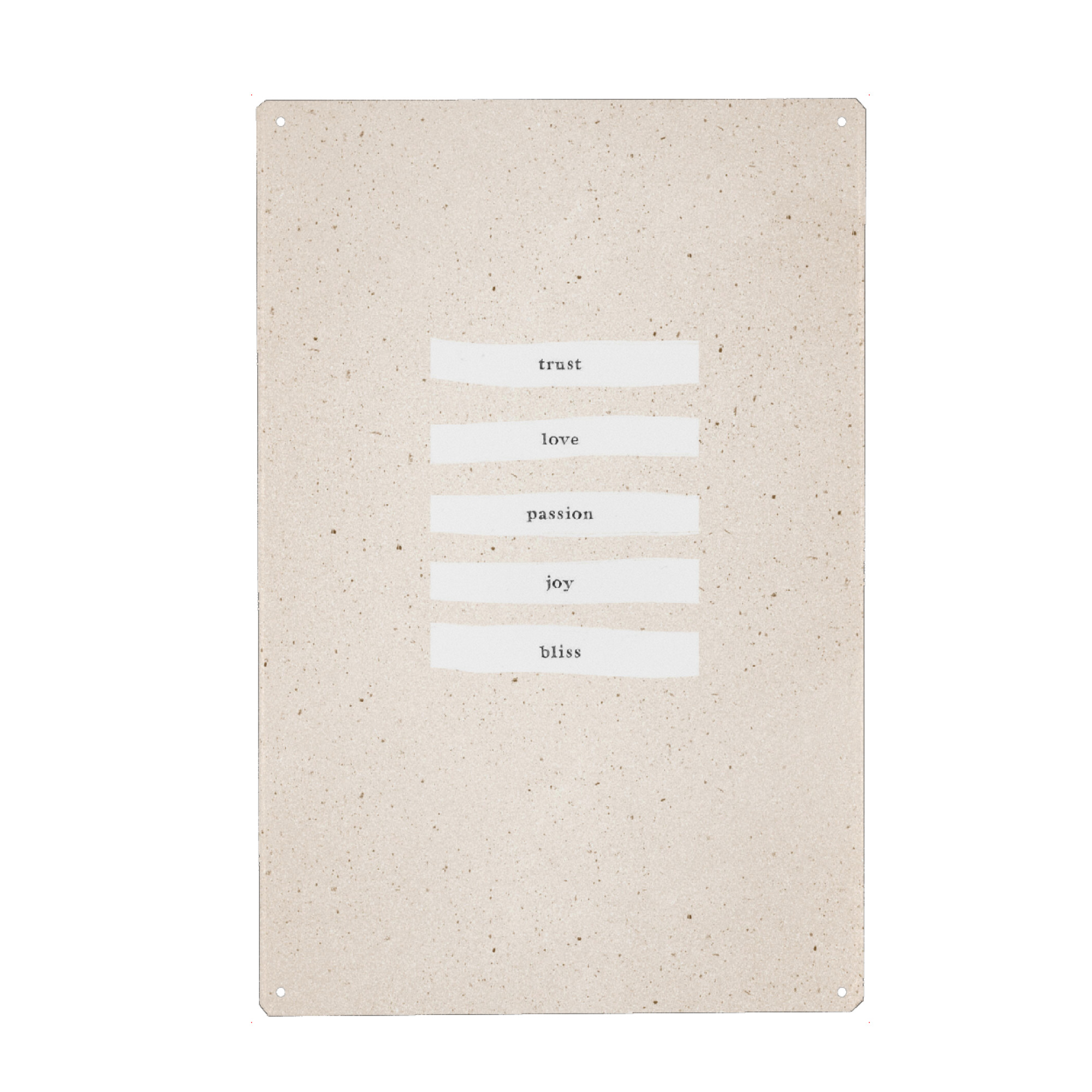 Holzbild "Five for Life" artboxONE - Typografie,Abstrakt