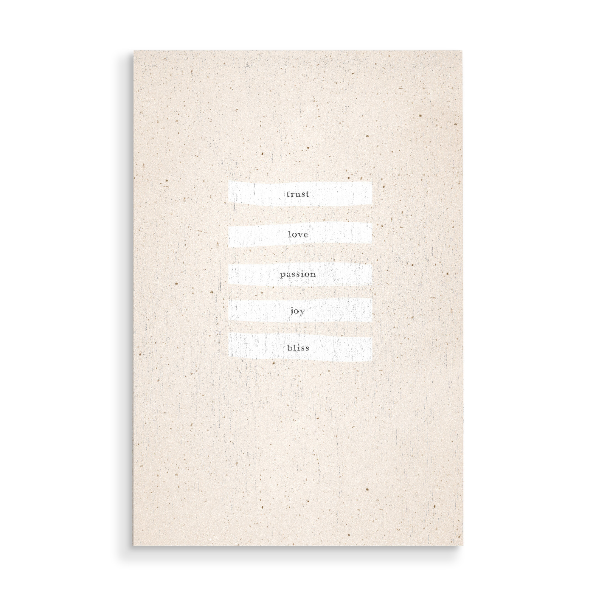 Holzbild "Five for Life" artboxONE - Typografie,Abstrakt