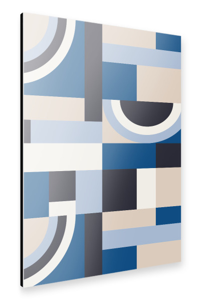 Alu-Dibond "Classic Blue Blocks" 30x20 cm artboxONE