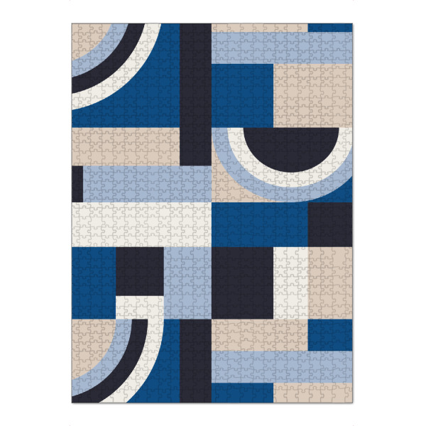 Puzzle Ravensburger "Classic Blue Blocks" artboxONE - Abstrakt,Geometrie