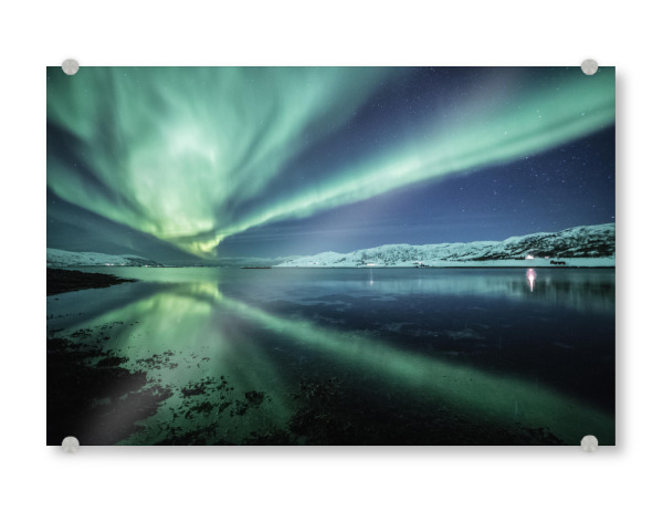 Acrylglasbild "Aurora Reflection" artboxONE - Natur,Galaxy