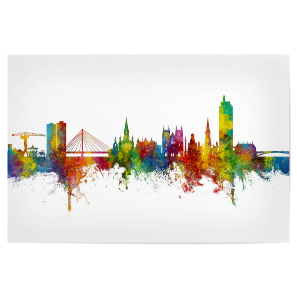 Poster 30x20 cm "Nantes France Skyline" artboxONE - Städte
