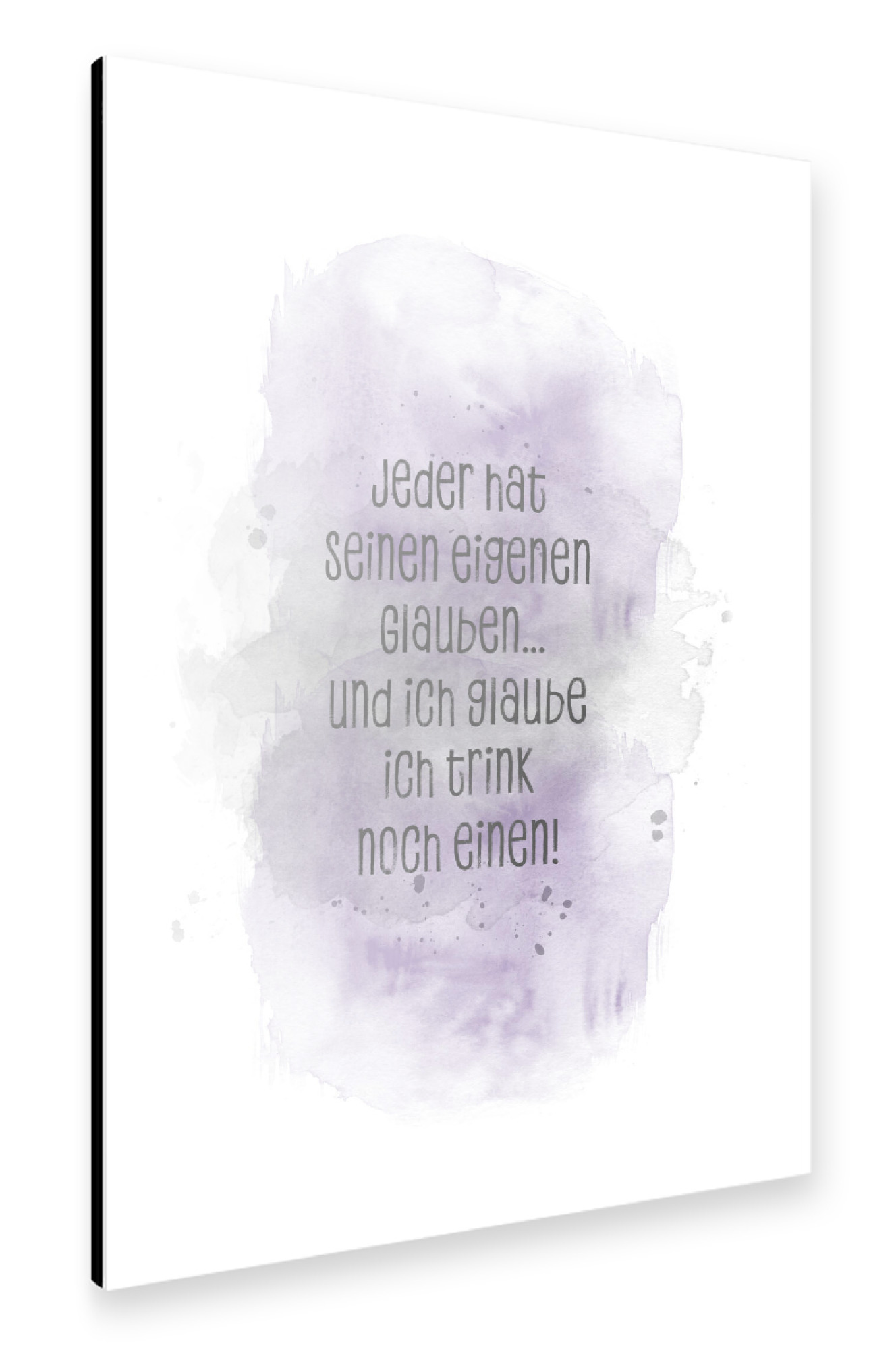 Alu-Dibond "Der Glaube - lila" 30x20 cm artboxONE
