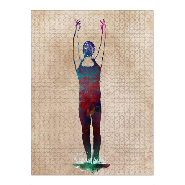 Puzzle Ravensburger "Gimnastic" artboxONE - Sport,Sport / Motivation - Sport,Active,Sports,Player,Team,Gimnastic,Exercise,Joga,Streching,Motivation