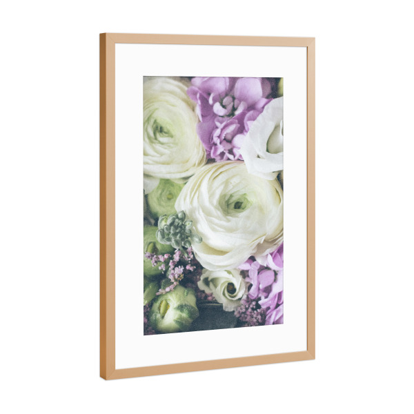 Poster mit Rahmen Kupfer "Lovely Ranunculus" artboxONE - Natur,Floral
