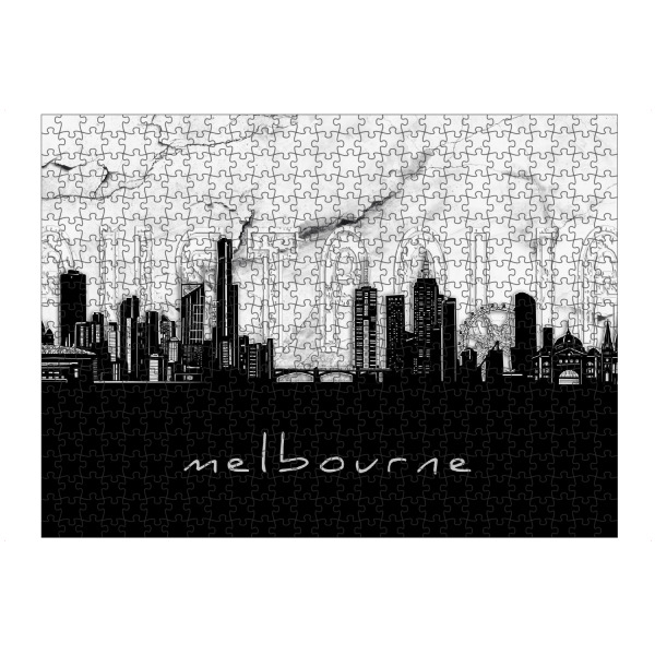 Puzzle Ravensburger "Melbourne skyline marble" artboxONE - Städte,Reise,Architektur,Marmor