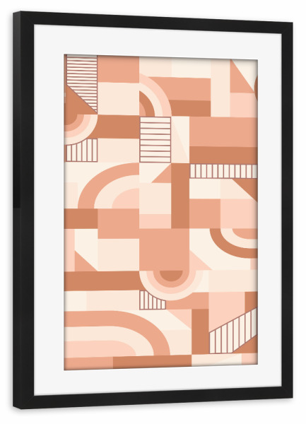 Poster mit Rahmen schwarz "Nude Blocks" artboxONE - Abstrakt,Geometrie