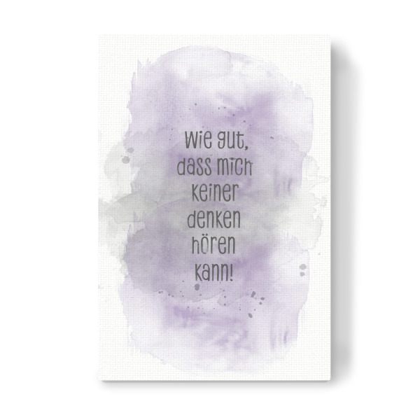 Leinwandbild "Eigene Gedanken - lila" artboxONE - Typografie,Lustig