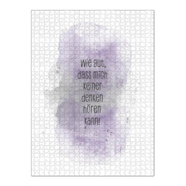 Puzzle Ravensburger "Eigene Gedanken - lila" artboxONE - Typografie,Lustig