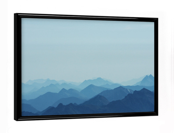 Poster mit schwarzem Rahmen "Blue alps" artboxONE - Natur,Reise