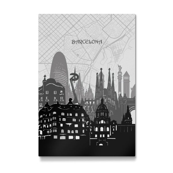 Galerie-Print "Barcelona cityscape map" 30x20 cm artboxONE