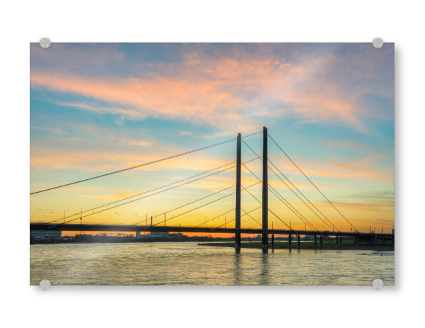 Acrylglasbild "Rheinkniebrücke in Düsseldorf" artboxONE - Städte,Reise,Architektur,Städte / Düsseldorf