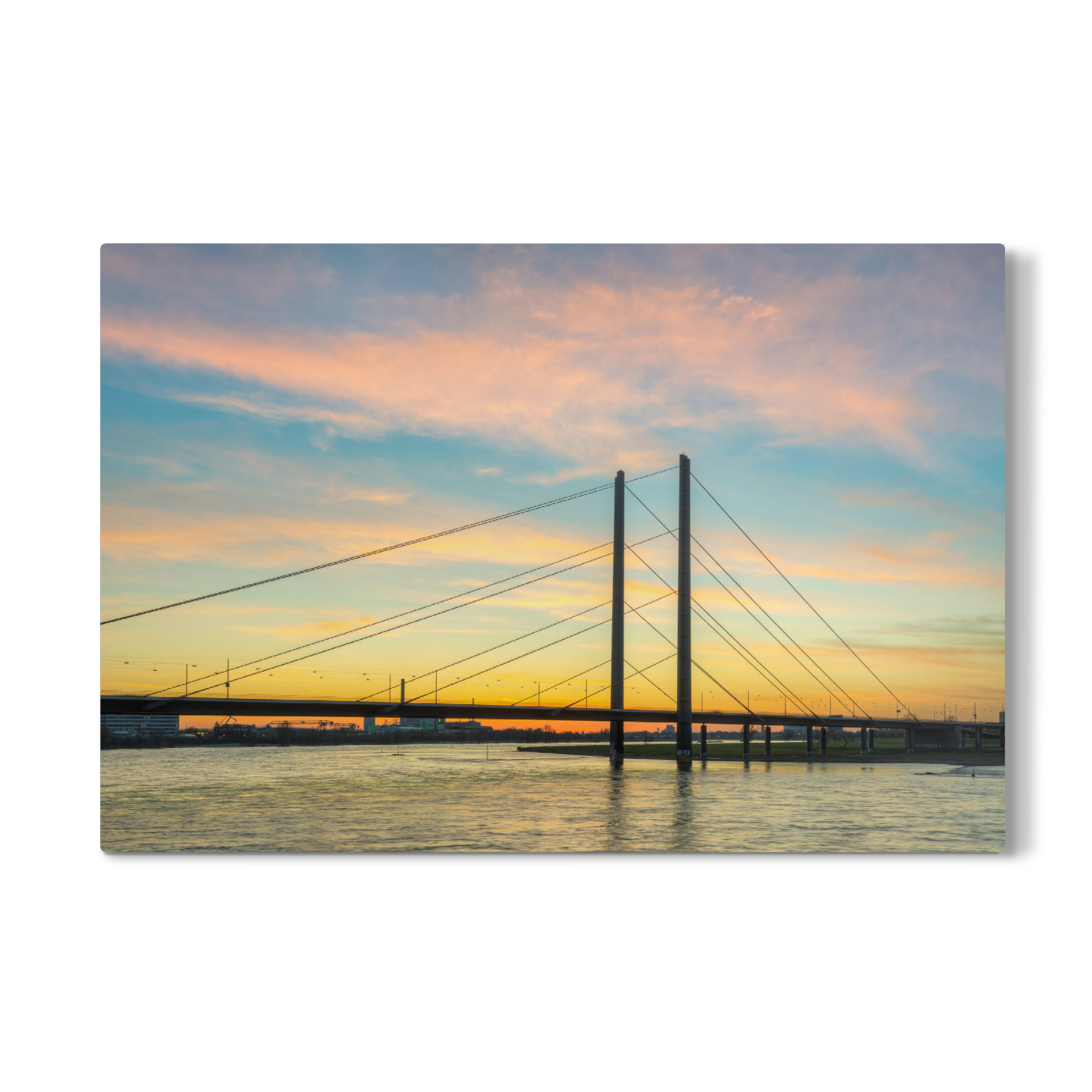 Galerie-Print "Rheinkniebrücke in Düsseldorf" 75x50 cm artboxONE