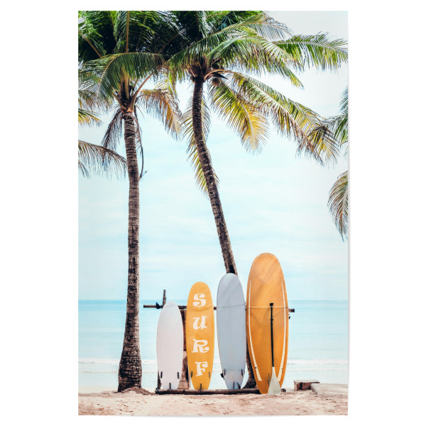 Poster 30x20 cm "Choose Your Surfboard" artboxONE - Natur,Für Kinder,Reise / Strand und Meer,Sport / Sommerspiele,Städte / Los Angeles