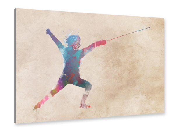 Alu-Dibond "Fencing" 30x20 cm artboxONE
