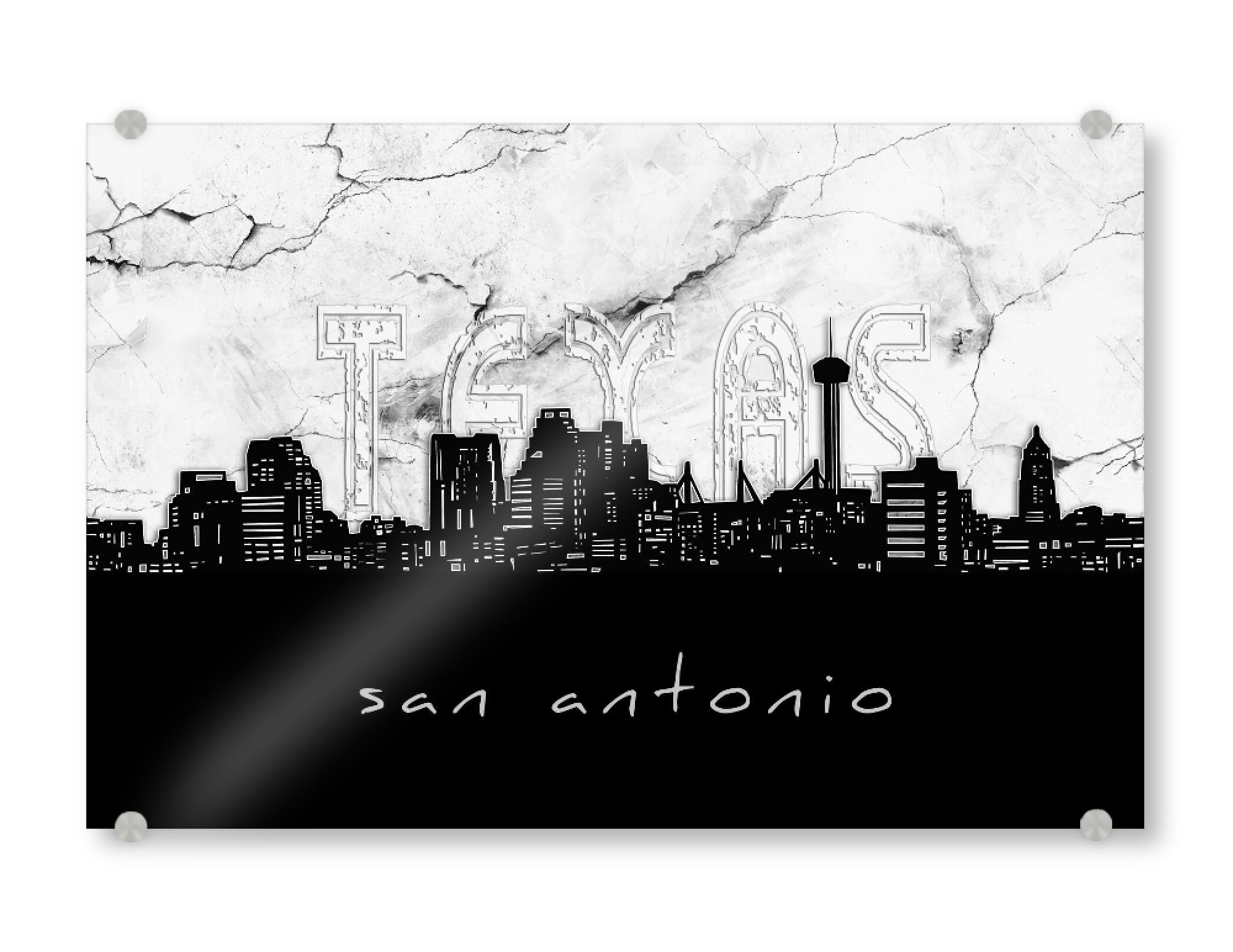 Acrylglasbild "San antonio skyline marble" artboxONE - Städte,Reise,Architektur,Marmor