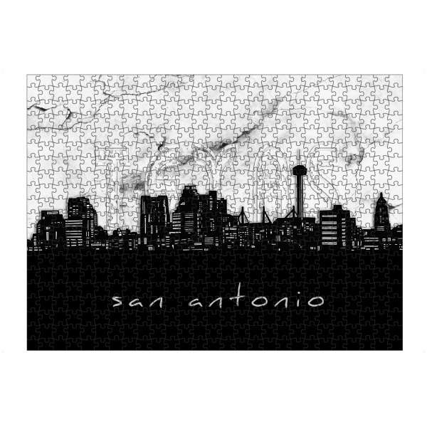Puzzle Ravensburger "San antonio skyline marble" artboxONE - Städte,Reise,Architektur,Marmor