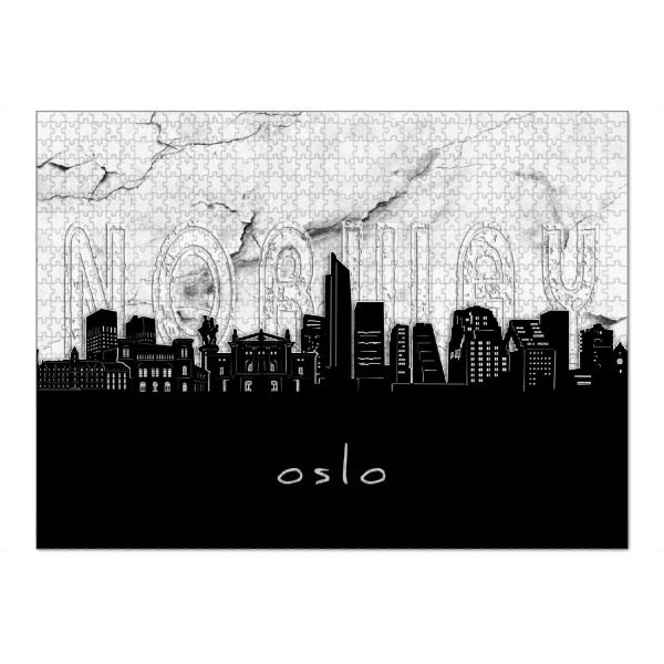 Puzzle Ravensburger "Oslo skyline marble" artboxONE - Städte,Reise,Architektur,Marmor