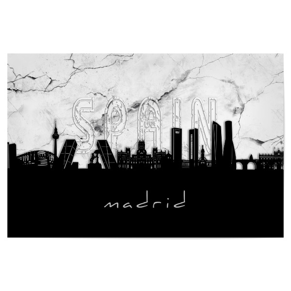 Poster 30x20 cm "Madrid skyline marble" artboxONE - Städte,Reise,Architektur,Marmor