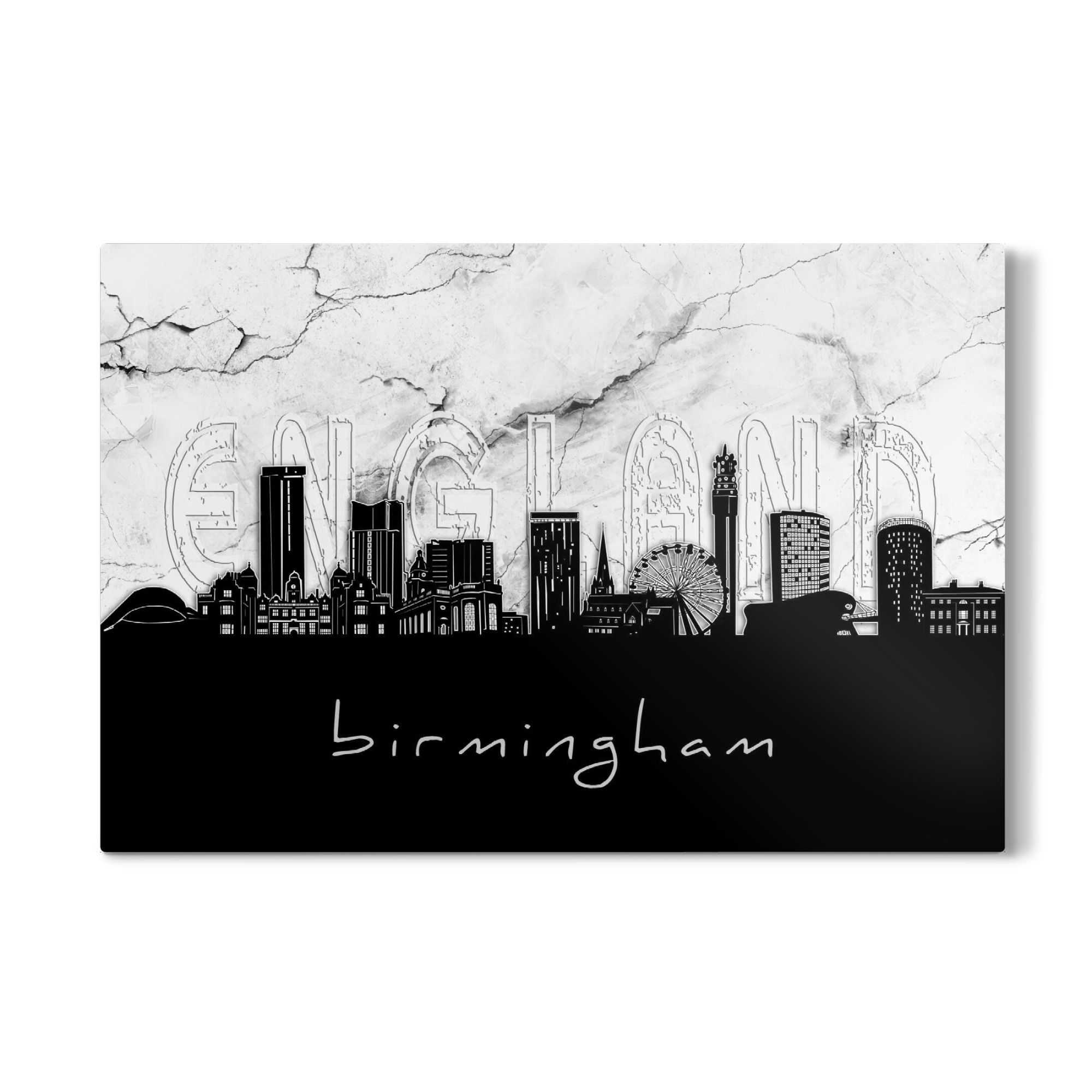 Galerie-Print "Birmingham skyline marble" 75x50 cm artboxONE