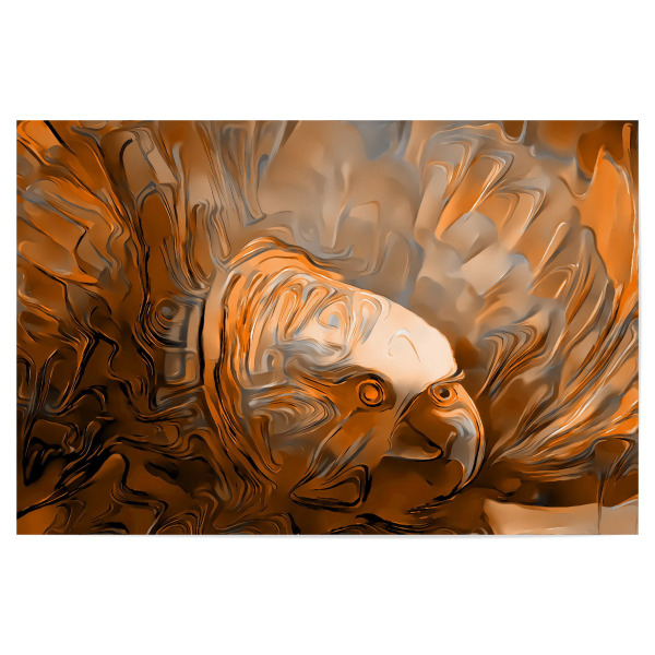 Poster 30x20 cm "Adler orange art" artboxONE - Natur,Tiere,Abstrakt - Adler,Vogel,Pop,Art,Eagle,Abstract,Abstrakt,Animal,Tier,Bird