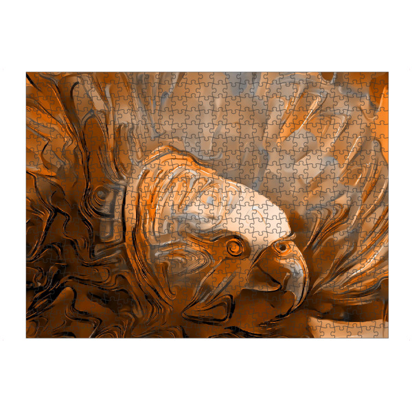 Puzzle Ravensburger "Adler orange art" artboxONE - Natur,Tiere,Abstrakt - Adler,Vogel,Pop,Art,Eagle,Abstract,Abstrakt,Animal,Tier,Bird - Bild adler