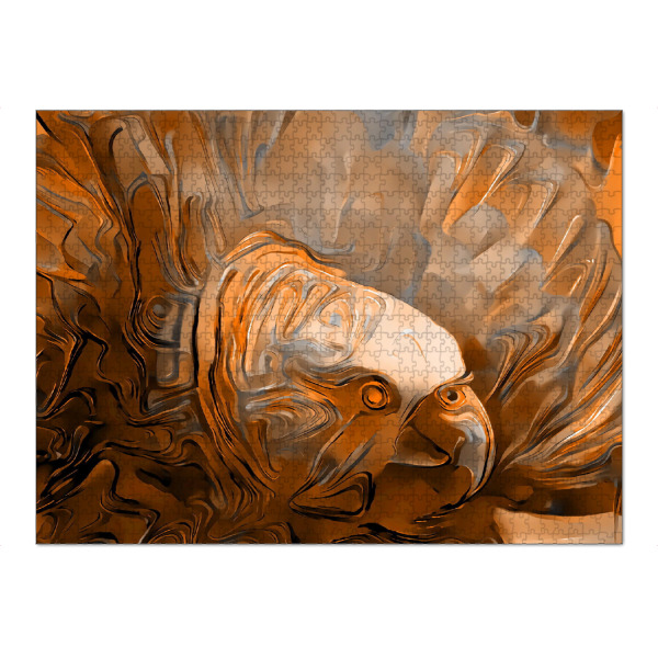 Puzzle Ravensburger "Adler orange art" artboxONE - Natur,Tiere,Abstrakt - Adler,Vogel,Pop,Art,Eagle,Abstract,Abstrakt,Animal,Tier,Bird - Bild adler