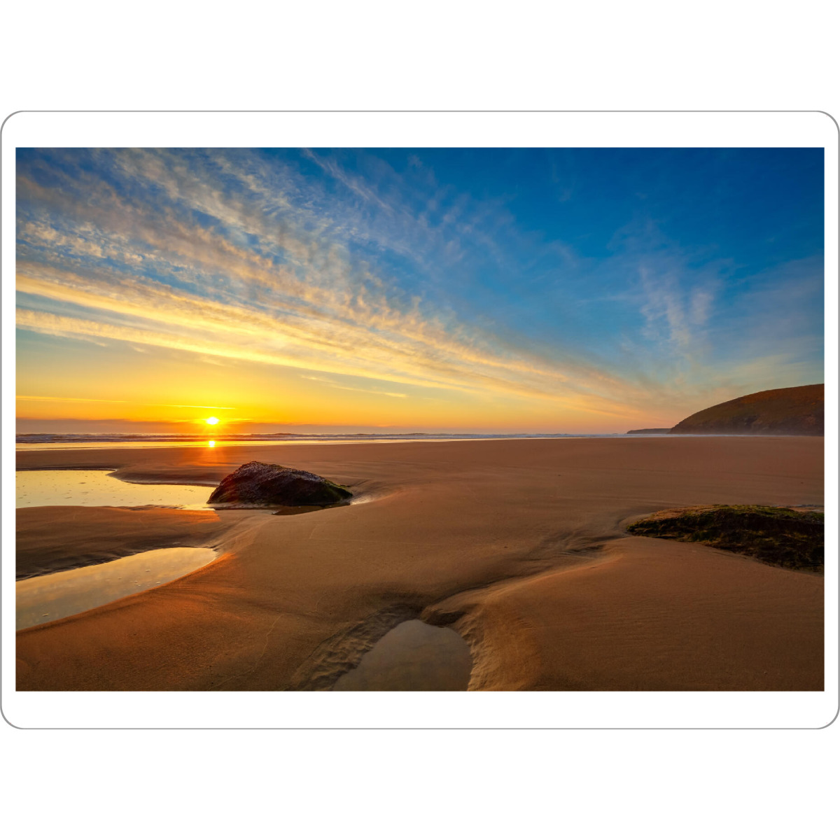 Tischset "Einsamer Strand in Cornwall" artboxONE - Natur,Reise,Reise / Strand und Meer,Reise / Länder