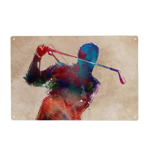 Holzbild "Golfer" artboxONE - Sport,Sport / Sommerspiele - Sport,Active,Sports,Player,Team,Golf,Golfs,Golf player,Golfspieler