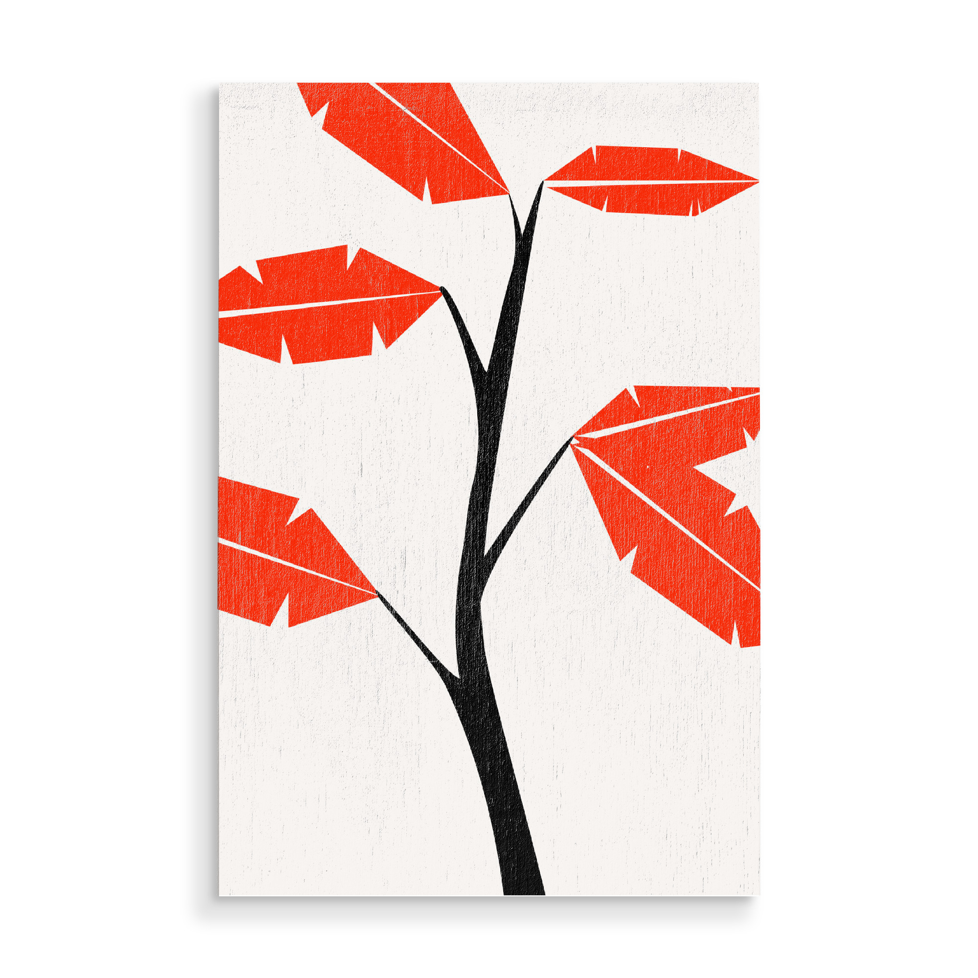 Holzbild "Banana Tree Feeling" artboxONE - Natur,Abstrakt - Baum,Blatt,Blätter,Leaves,Tree,Abstract,Abstrakt,Nature,Natur,Minimal