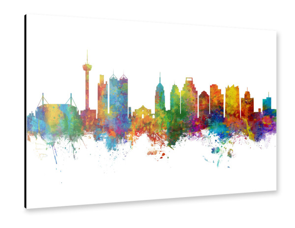 Alu-Dibond "San Antonio Texas Skyline" 30x20 cm artboxONE