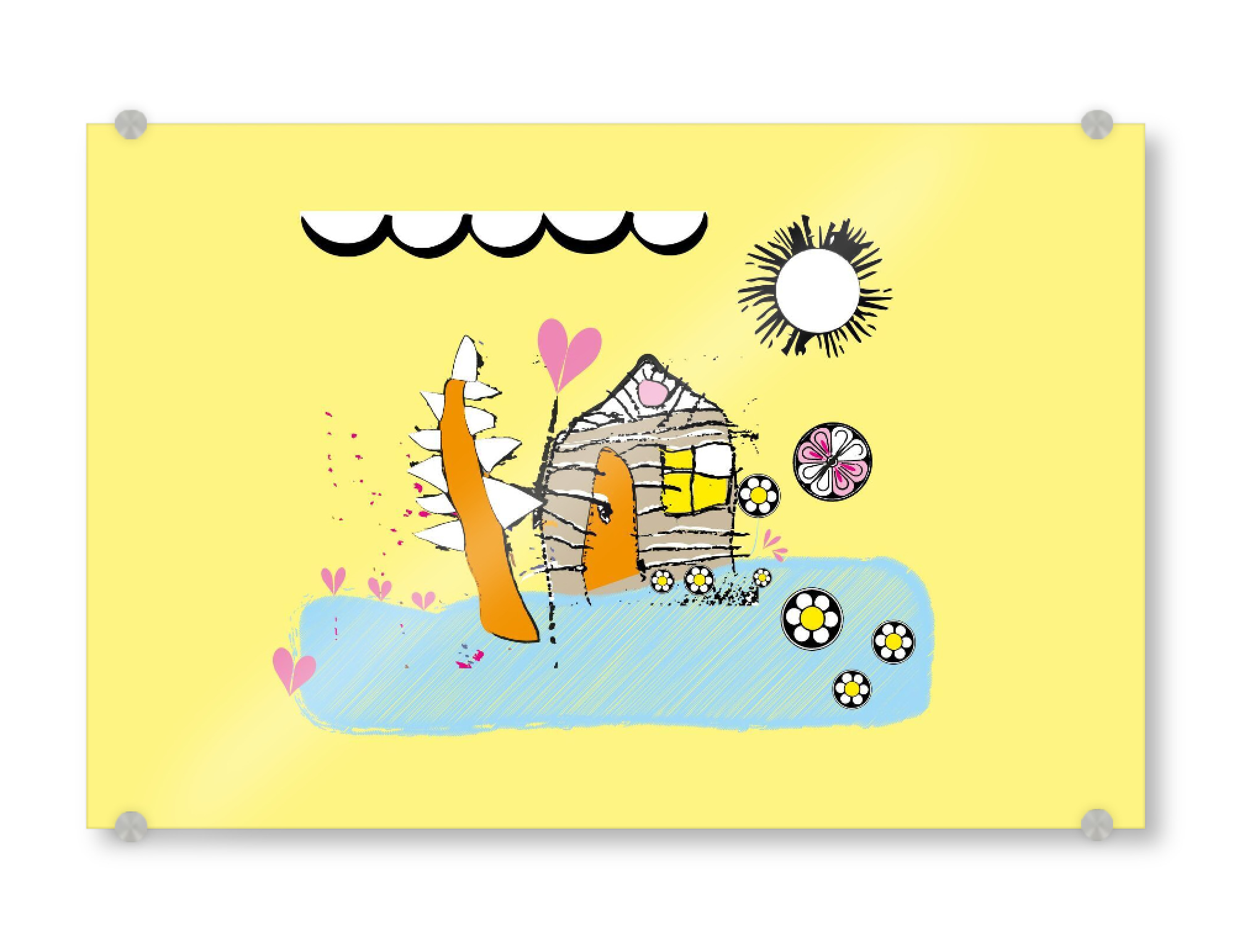Acrylglasbild "Conas Häuschen" artboxONE - Für Kinder,Lustig