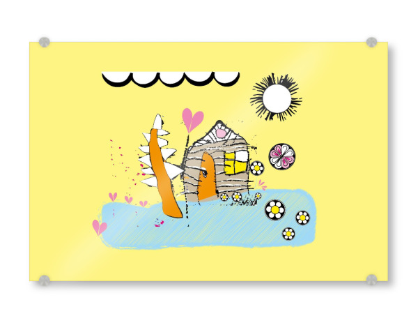 Acrylglasbild "Conas Häuschen" artboxONE - Für Kinder,Lustig