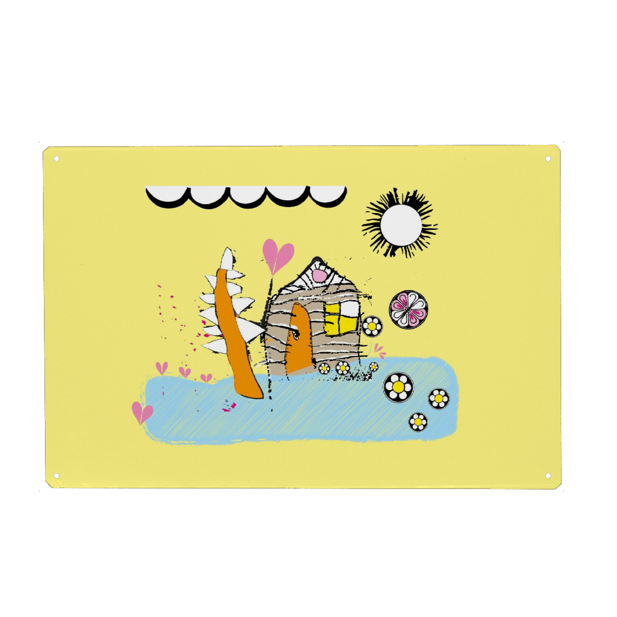 Metall Poster "Conas Häuschen" artboxONE - Für Kinder,Lustig