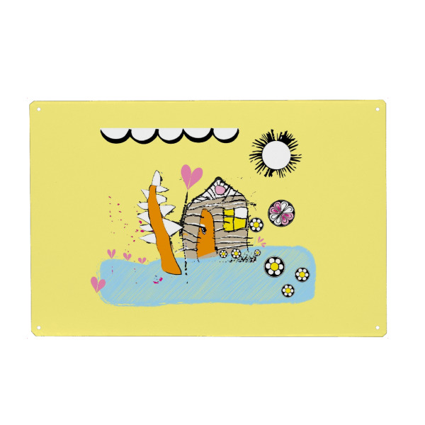 Holzbild "Conas Häuschen" artboxONE - Für Kinder,Lustig