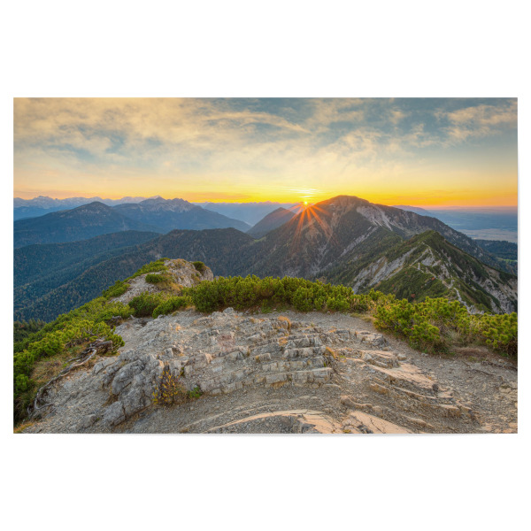Poster 30x20 cm "Blick vom Herzogstand in Bayern" artboxONE - Natur,Reise