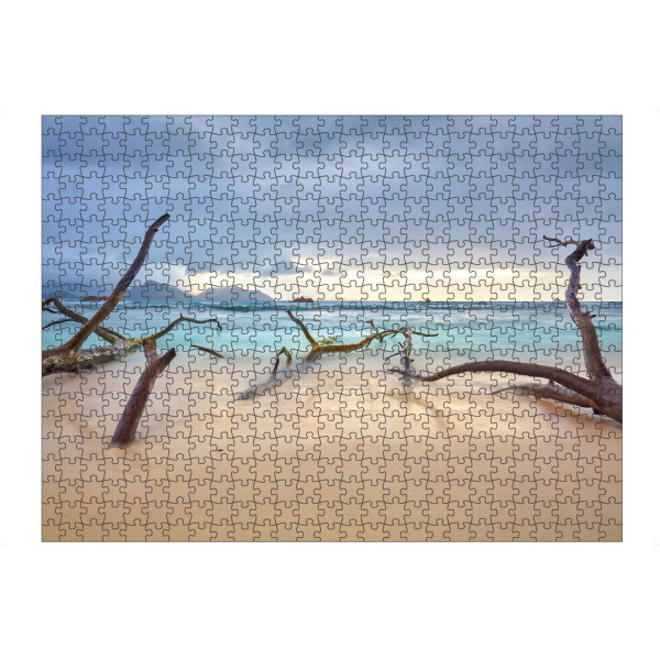 artboxONE Puzzle "Wolken über La Digue" artboxONE - Natur,Reise,Reise / Strand und Meer,Reise / Afrika