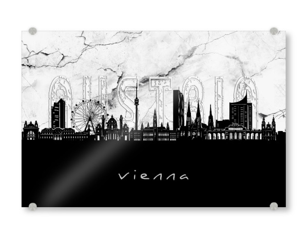 Acrylglasbild "Vienna skyline marble" artboxONE - Städte,Reise,Architektur,Städte / Wien,Marmor