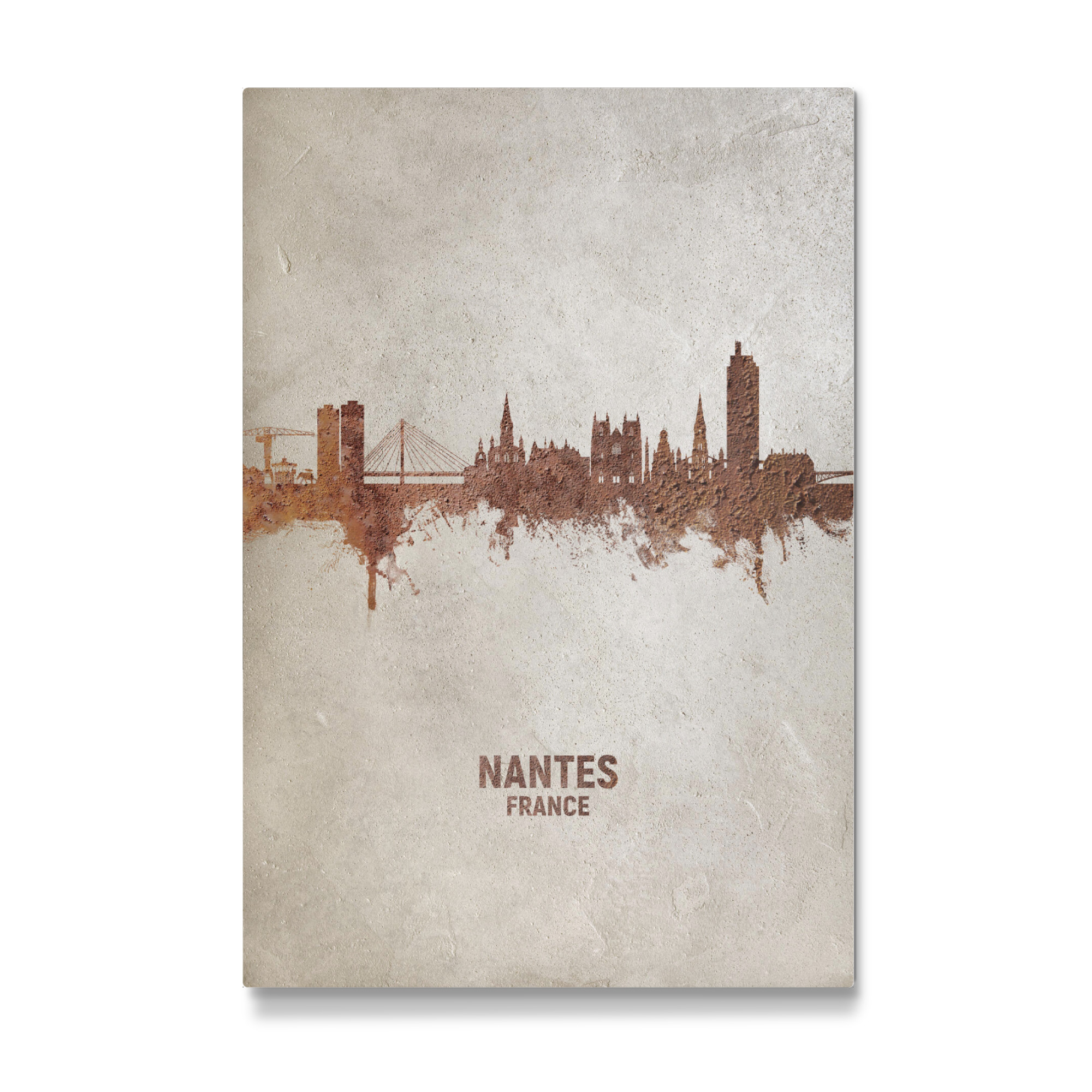Galerie-Print "Nantes France Skyline Rust" 75x50 cm artboxONE