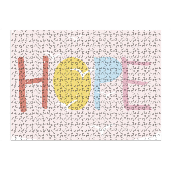 Puzzle Ravensburger "Hope_ Hoffnung" artboxONE - Typografie,Liebe,Festivals