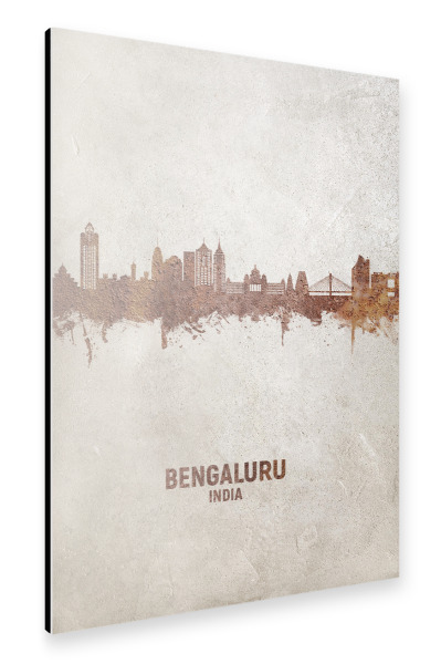 Alu-Dibond "Bengaluru Skyline Rust" 30x20 cm artboxONE