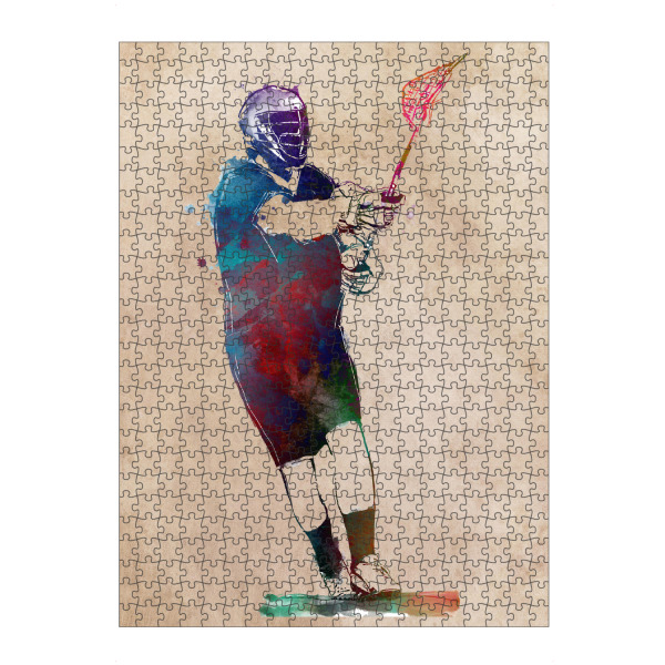 Puzzle Ravensburger "Lacrosse" artboxONE - Sport - Sport,Active,Sports,Player,Team,Lacrosse,Lacrosse player,Spieler,Beige,Motivation - Bild sport
