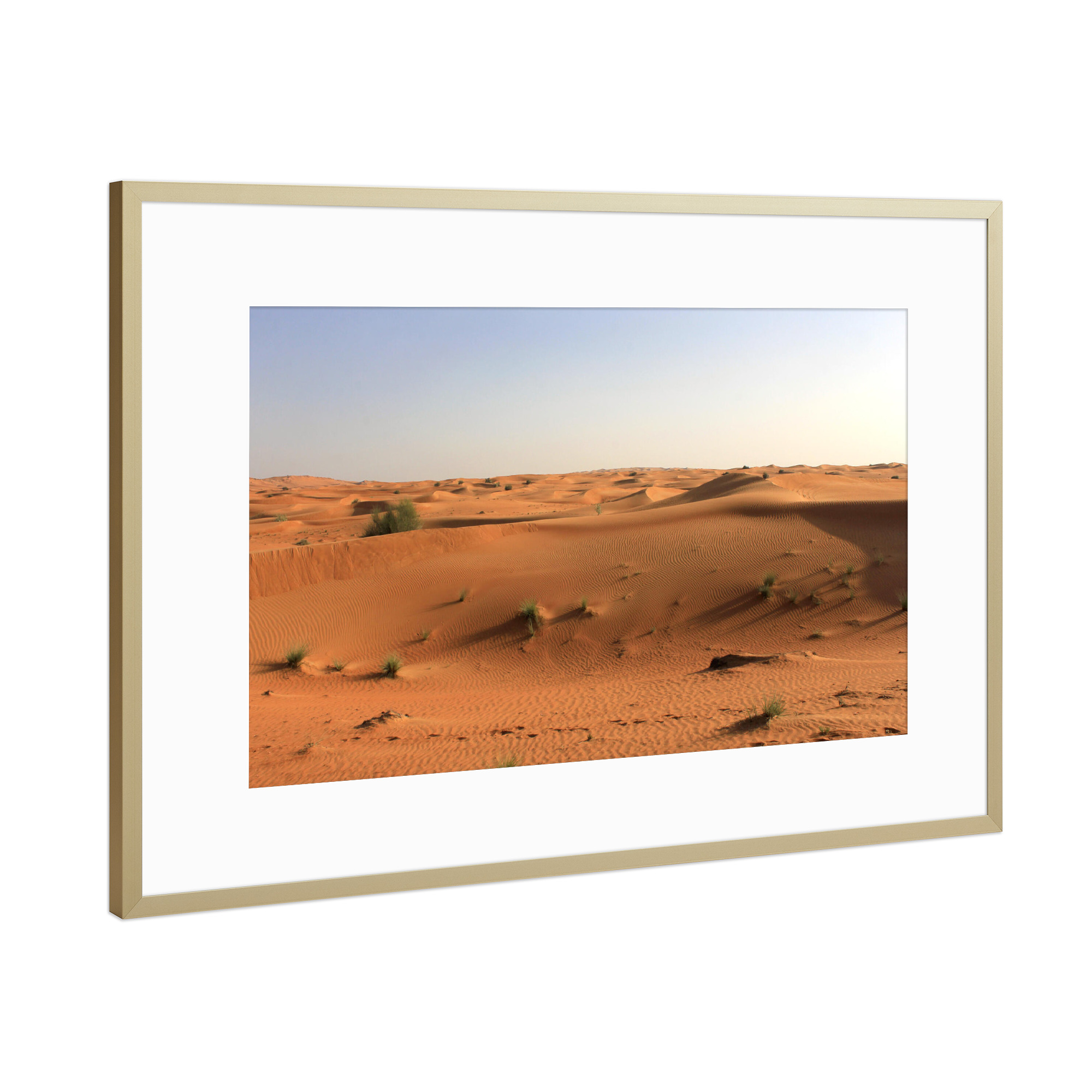 Poster mit Rahmen Gold "Dubais Wüste" artboxONE - Natur,Reise,Reise / Länder,Städte / Dubai