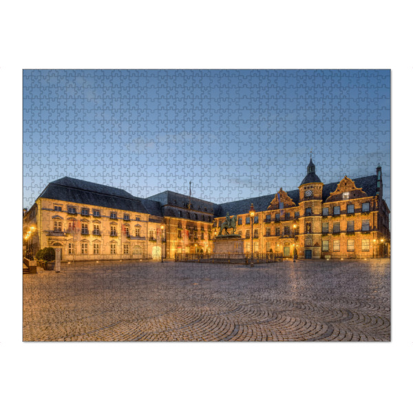 Puzzle Ravensburger "Rathaus und Marktplatz Düsseldorf" artboxONE - Reise,Architektur,Städte / Düsseldorf